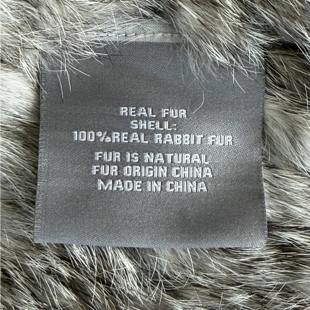 Bagatelle 100% Genuine Rabbit Fur Size S Winter Grey - Picture 13 of 16